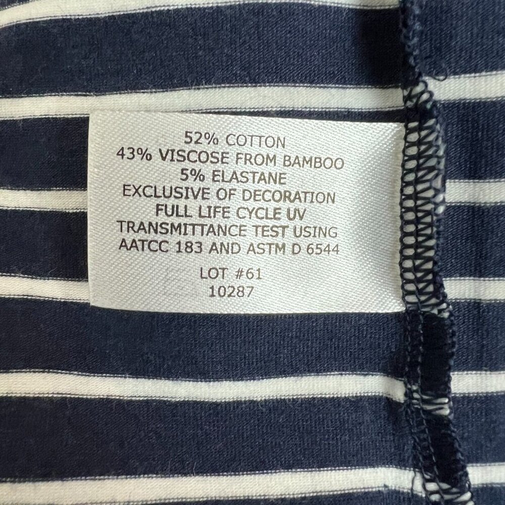 Coolibar Oceanside Tank Dress Womens XL Navy Blue Stripe Sleeveless UPF 50+ New - Picture 8 of 14